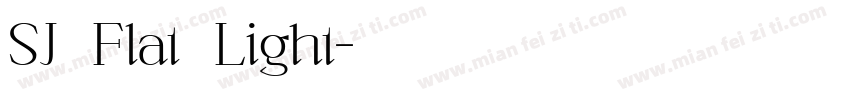 SJ Flat Light字体转换